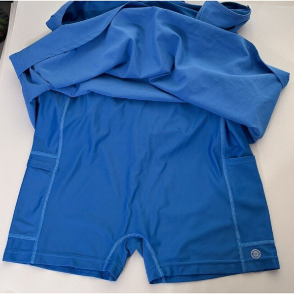 Max Studio Performance Womens Solid Athletic Gym Dress Size Medium Blue NWT - Picture 3 of 10